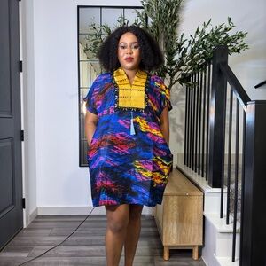 Colorful Abstract Women's Dress